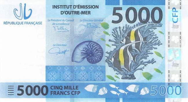 5000 Francs French pacific territories p7b